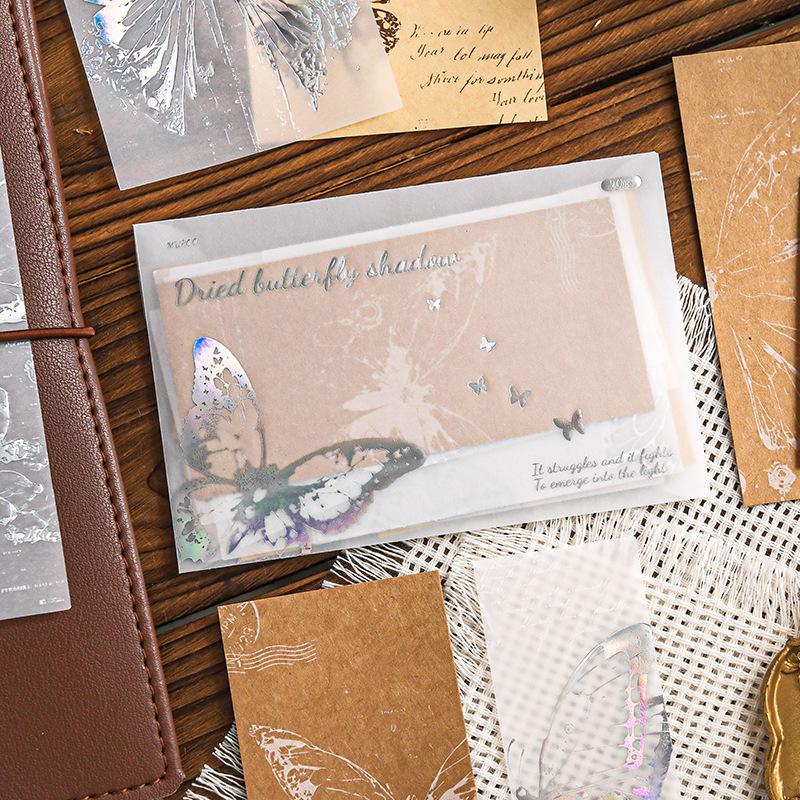 Mu Ran Retro Floating Light Collection: Double Material Pack - 20 Decorative Sheets for Journals.