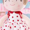 Plush Baby Dolls Spring Girl Love Flocking Baby Girls Gift Plush Dolls Christmas Gifts Ideas Birthday Gifts Doll Red
