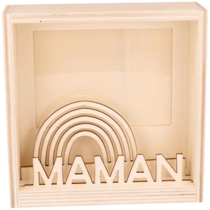 3D Wooden Photo Frame - Mom - 15 X 15 X 5 Cm