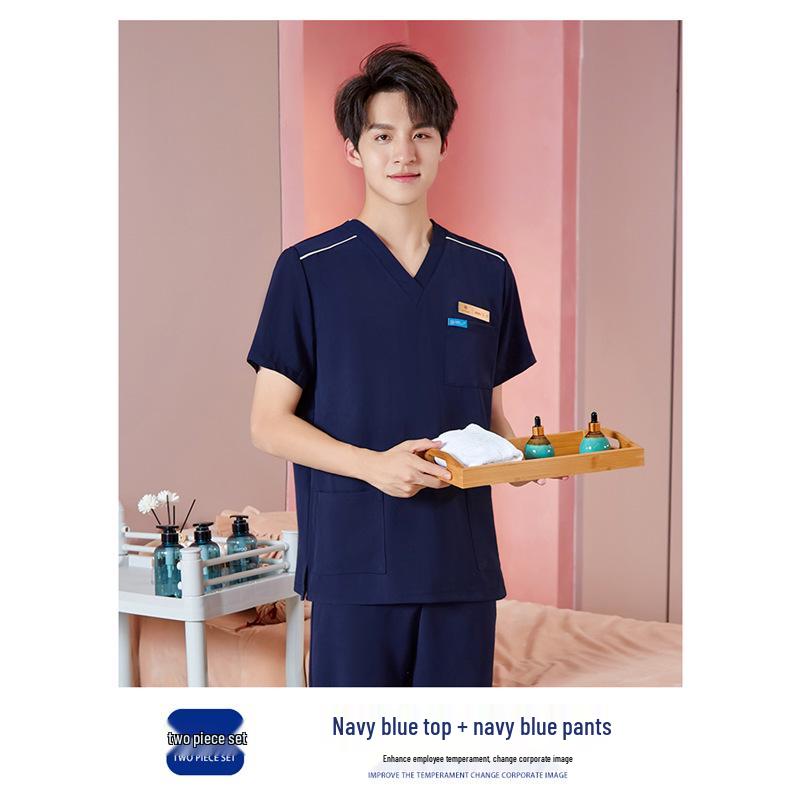 Unisex High-End Spa & Sauna Uniform Set for Beauty Technicians and Postpartum Recovery Specialists.