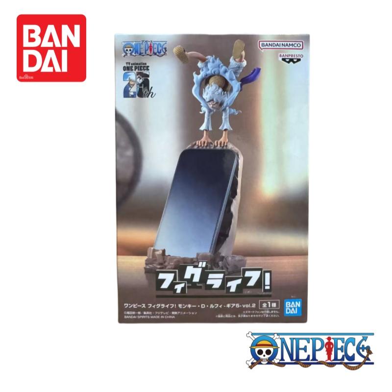 In Stock Original Bandai Banpresto One Piece Monkey D Luffy Mobile Phone Stand Ornaments 100% Genuine Anime Merchandise Model Monkey D Luffy