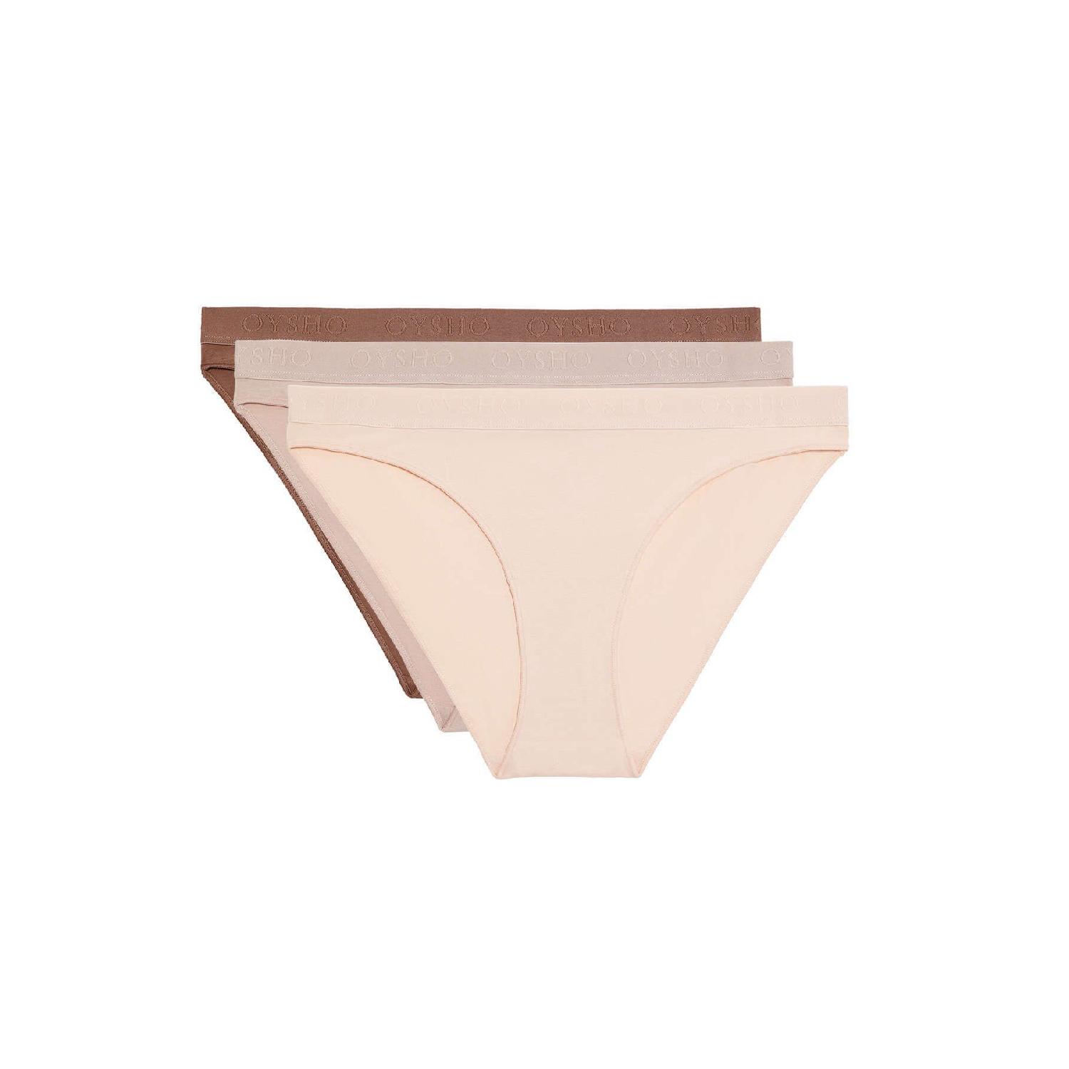

3 Classic Pantone Logo Cotton-blend Panties XS бежевый