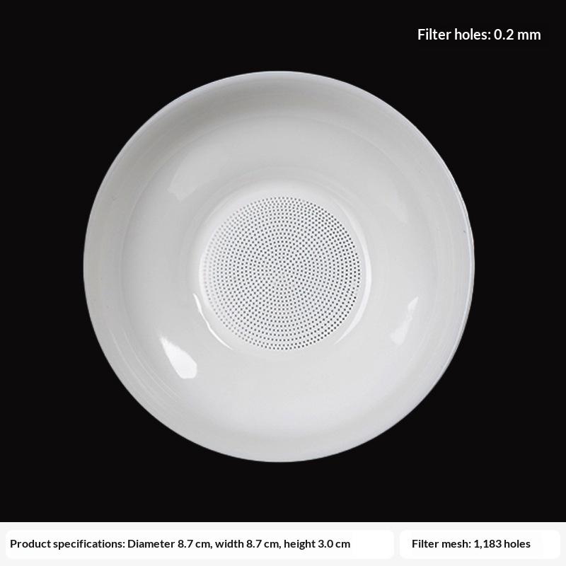 1Pcs Tea Maker Mutton Fat Jade White Porcelain All-In-One Full Ceramic Hole Tea Drain Ceramic Tea Set Accessories Tea Filter