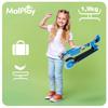 Blue 2-Wheeled Foldable Kids Scooter with LED Glowing Wheels