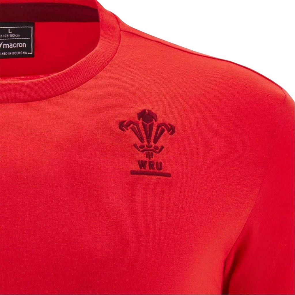 Wales Unisex Adult 2025 Macron Logo T-Shirt
