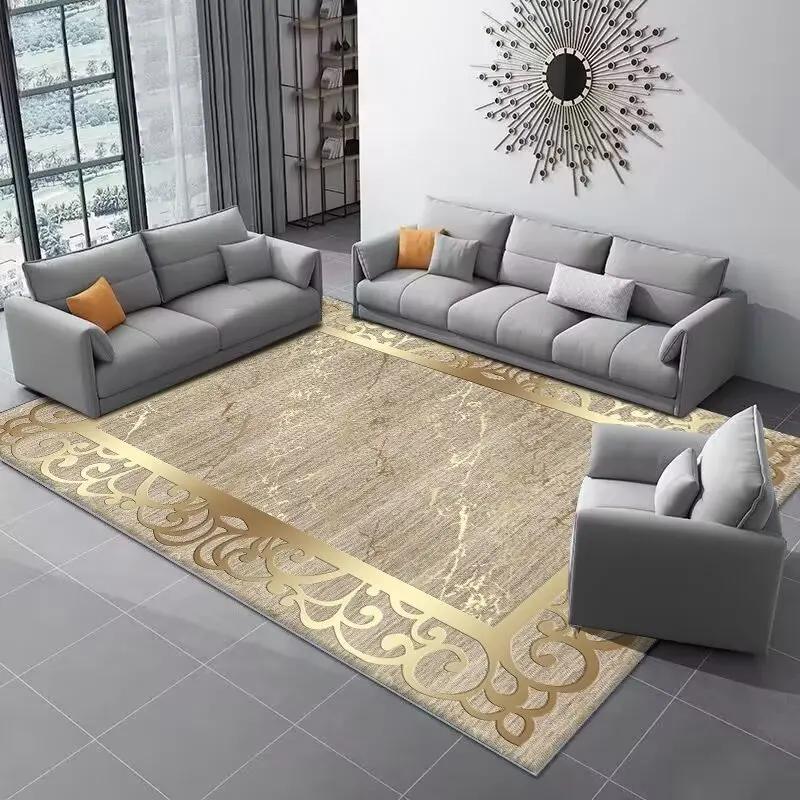 Luxury Carpets for Living Room Marble Decoration Home Rugs Hall Sofa Side Soft Floor Mat Room Decor Doorway Hallway Large Carpet