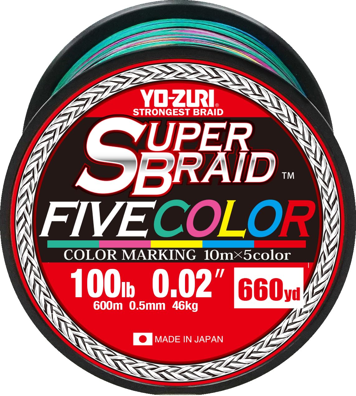 

Плетёный шнур PE Super Braid Пять цветов 660 ярдов 100 фунтов 5 цветов YO-ZURI