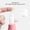 Infant Nasal Aspirator Nose Cleansing Soft Silicone Tip Manual Baby Nose Sucker with Tweezers