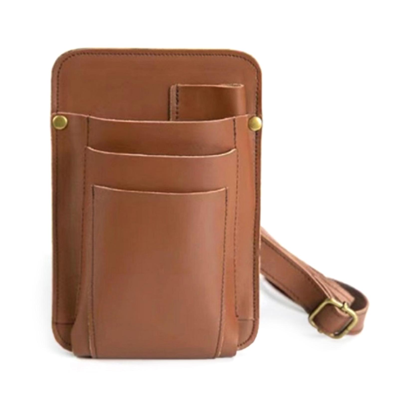 

Кожаные кобуры для электриков, ленты, ремешки, петли для туннелей, многоцелевая сумка для обслуживания, регулируемый поясной ремень для садовода коричневый