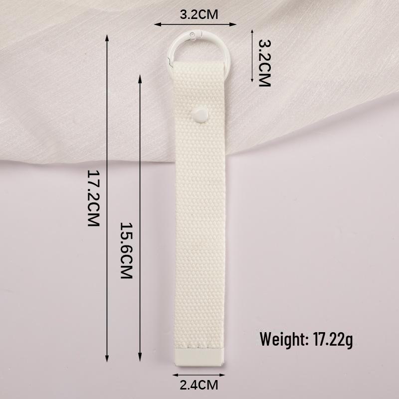 Personalized Pure Cotton Canvas Belt Keychain with Contrast Colors – Handmade INS Style
