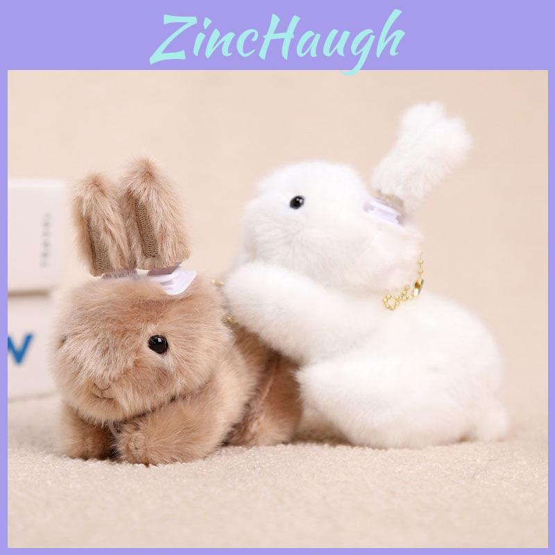 Animal Plush Bunny Pendant With Pullopen Ears For Bag Decor And Gifts