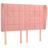 Headboard with Ears Pink 147 X 23 X 118 128 Cm Velvet