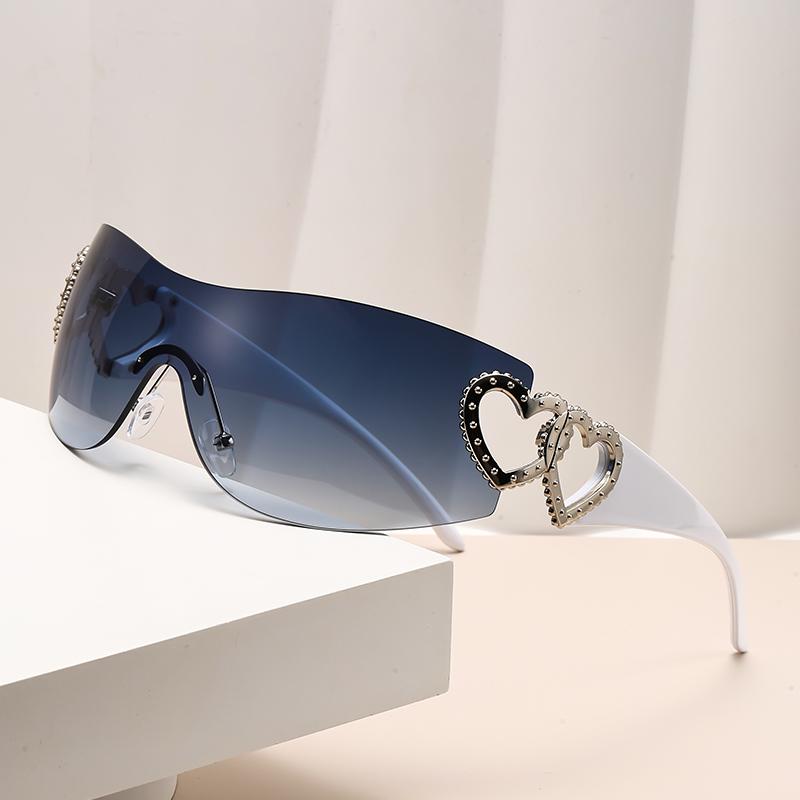 New Women Fashion Sun Glasses Outdoor Sun Protection Glasses Frameless Sunglasses Women Future Eyeglass Sports Glasses Uv400