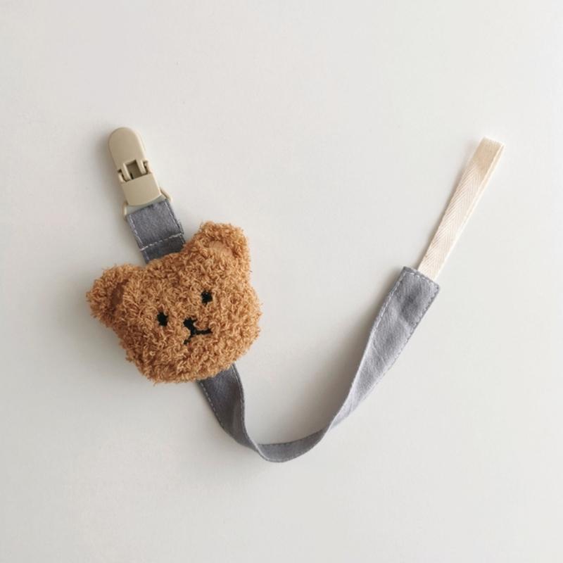 Pacifier Chain Plush Pendant Pacifier Clip Holder Soft Plush Bear Crib Hanging Decorations Infant Pacifier Accessories