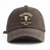 Bull Skull Western Cowboy Baseball Hats Cotton Distressed Dad Hat Outdoor Sun Hat  for Men Women