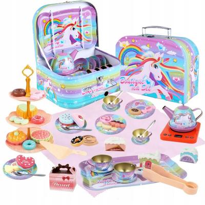 Induction Set Tea Tablecloth In Suitcase Unicorn Cups Jug