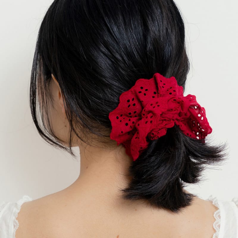 

geegee резинка для волос из цветочного кружева - красная RED