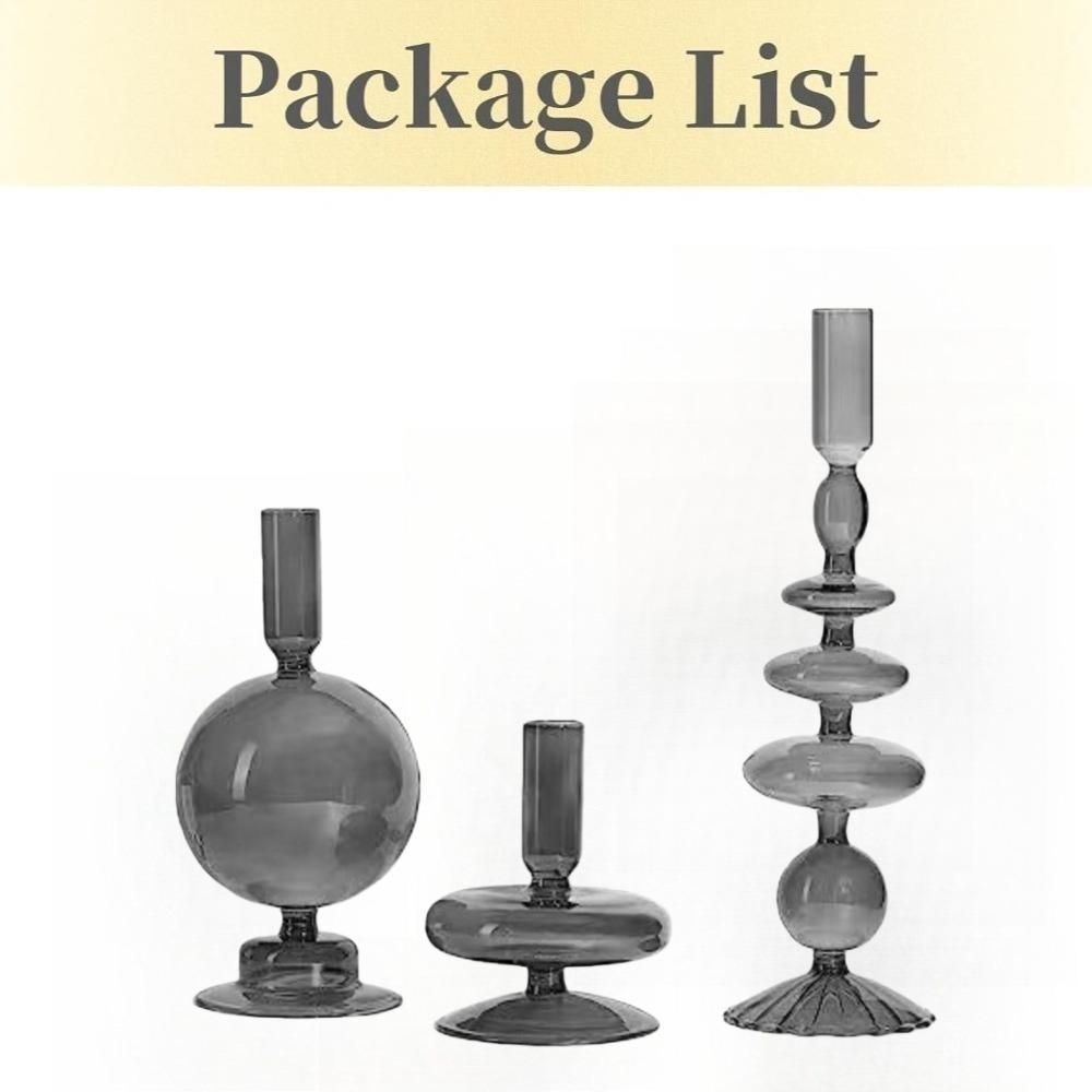 Creative Minimalist Glass Candle Holder Colorful Taper Candle Stand Dining Table Party  Wedding Birthday Home Decoration