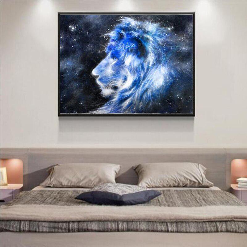5D DIY Diamond Painting  "Starry Sky Lion" Diamond 5d Embroidery Cross Stitch Home Decor Gift