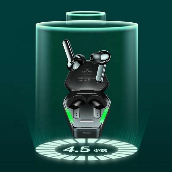 Usams Słuchawki Bluetooth 5.0 Tws Jyseries Gaming Earbuds Bezprzewodowe Czarny/Black Bhujy01
