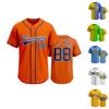 Personalisierbares Baseballtrikot für Herren und Damen Knopfleiste vorne Kurzarm Sportshirt Teamname und Nummer Druck verfügbar