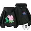 Trendy Cartoon Zipper Hoodie Cute Casual Winter Daily Wear Kids Sweatshirt Peppa Pig Children 3 14