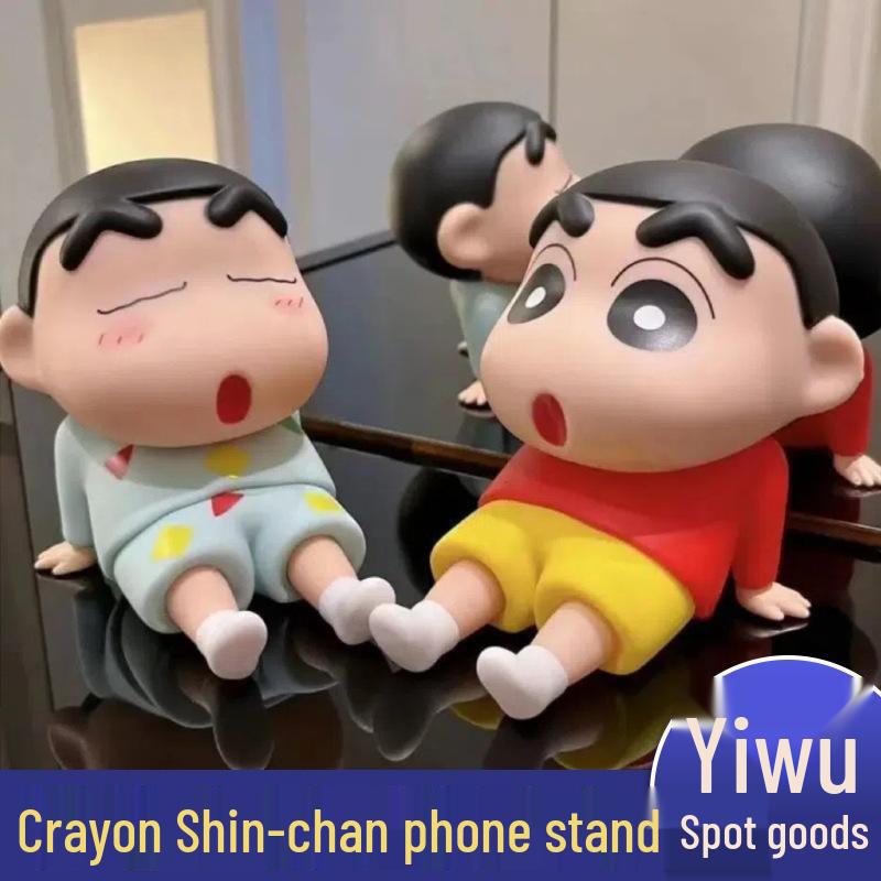 Crayon Shin-chan Phone Stand: Anime Figurine Holder Desktop Ornament Gift