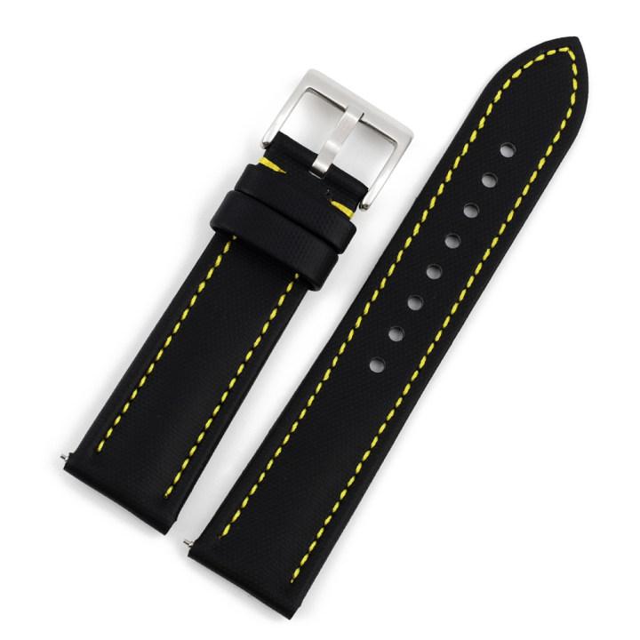 Watchband Cow Nylon Watch Strap for Waterproof Oxford Cloth Black Blue Men Leather Canvas Watch Band Bracelet Belt Metal Buckle 18-24mm