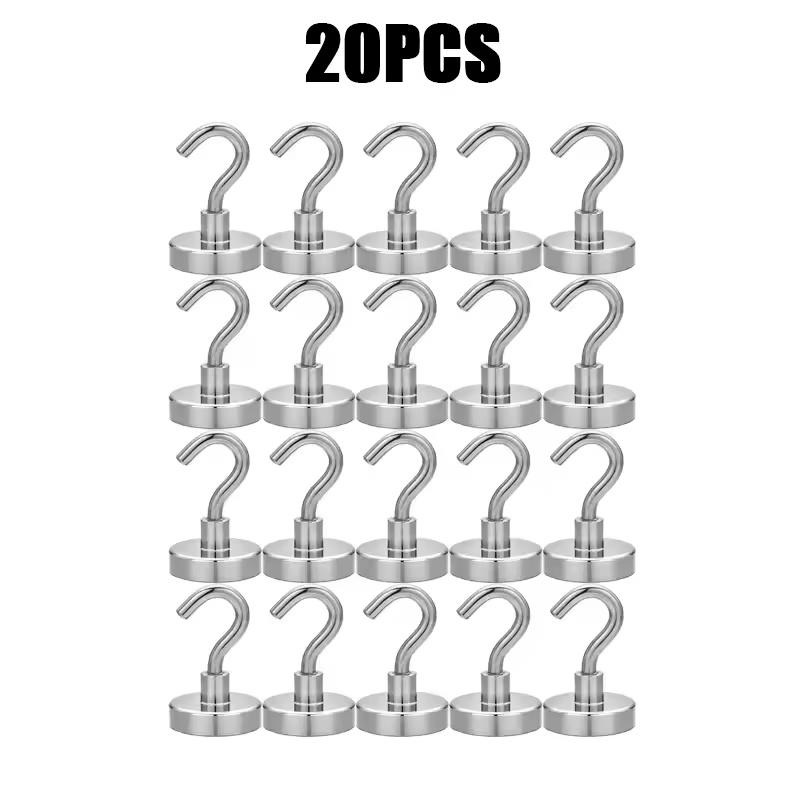 1-80PCS Strong Magnetic Hooks Multi-Purpose Storage Hooks Home Kitchen Bar Storage Hooks Key Storage Hooks Bathroom Hangers