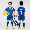 Boys Football Jerseys Shorts Socks Girls Team Kicking Sportswear PlayBall Uniforms Children Soccer Shirts Clothing Blue