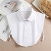Fashion  Front Tie White Fake Collar for Women Stand Detachable Collar Fake Girls Vintage Lace Ladies False Blouse Collar