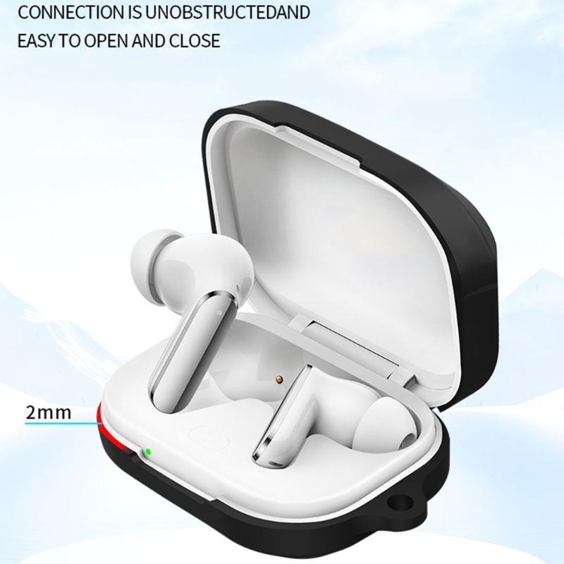 Matte Silicone Charging Box Case Sleeve, Earbud Protectvie Cover with Front Light Window for Desk Use, Travel Carry, and Dust Care
