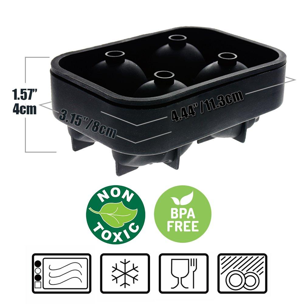 3D Skull Silicone Jello Ice Mold Flexible Cube Maker Tray for Halloween and Christmas Party for Whiskey Cocktails