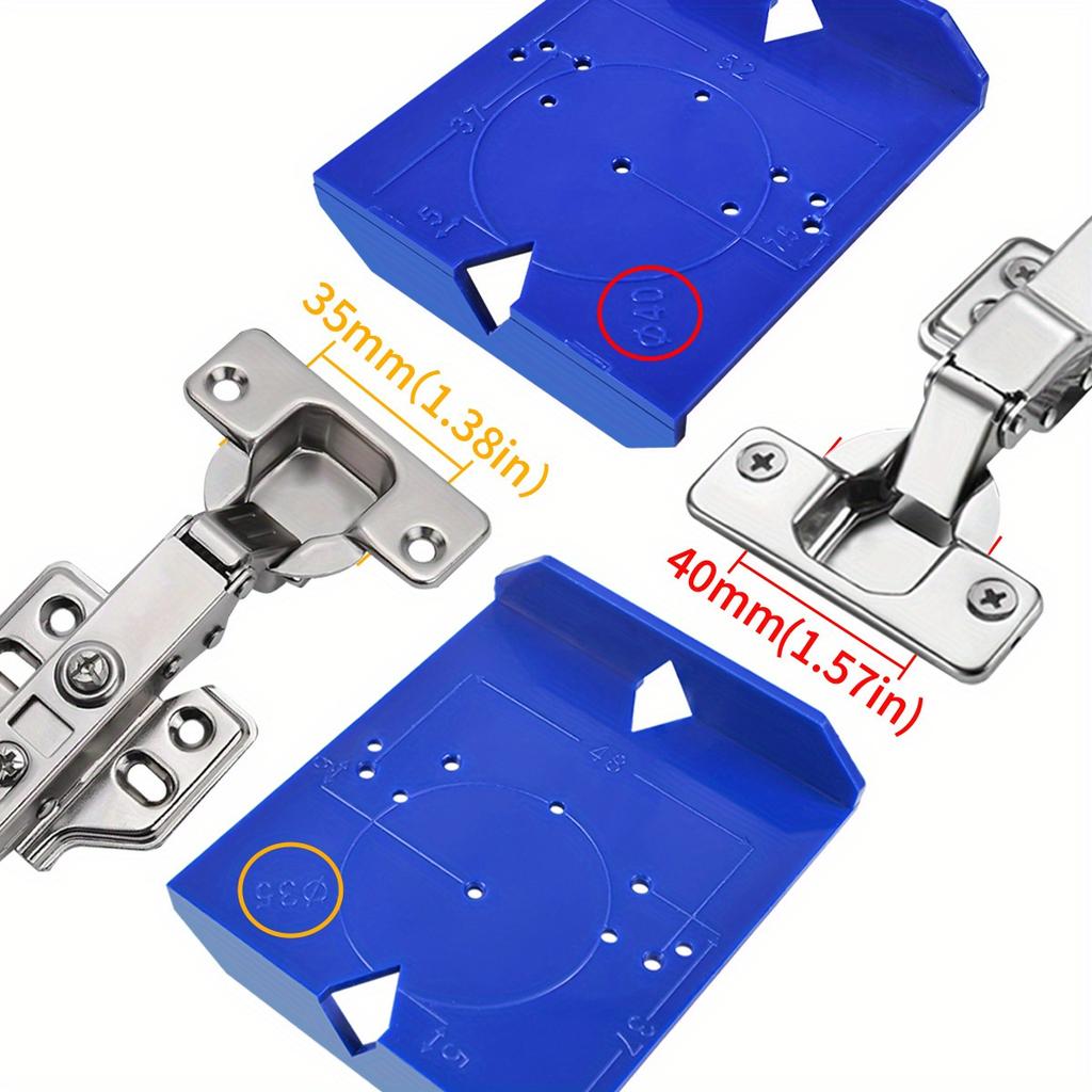 35/40mm Hinge Drilling Locator Cabinet Door Punching Positioning Ruler Template Carpentry Hinge Installation Auxiliary Tool