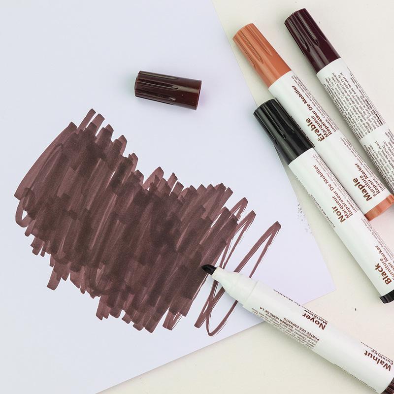 Wood Touch-Up Paint Pen for Repairing Scratches on Furniture, Doors, Windows, and Flooring