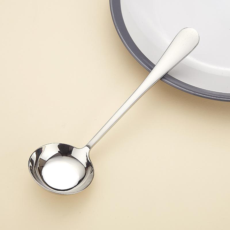 High-value eating with a spoon, high-end spoon, tableware, stainless steel exquisite spoon, western soup spoon wood