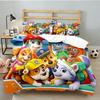 Dog Paw Heroes 3PCS Bedding set,Ideal for 1pc Duvet Cover And 2pcs Pillowcases Perfect for Fan gift,Ideal for Bedroom, Dormitory