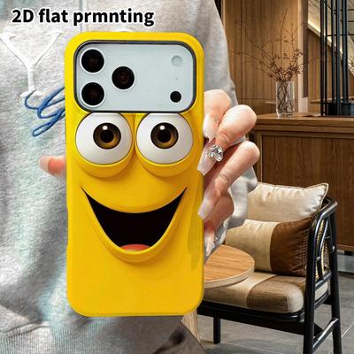 Phone Case: 2D Flat Design Suitable for iPhone 18 17 16 15 14 13 Pro Film Protective Case, Couple Style, Big Laughing Face, Christmas and Halloween Gi