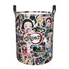 Anime Manga Demon Slayer Laundry Basket Collapsible Kimetsu No Yaiba Clothes Hamper for Household Clothes Storage Organization