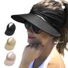 Ladies Summer Sun Visor Hat Breathable Uv Protection Empty Top Cap Wide Brim Casual Outdoor Beach Hat For Women Daily Travel Use