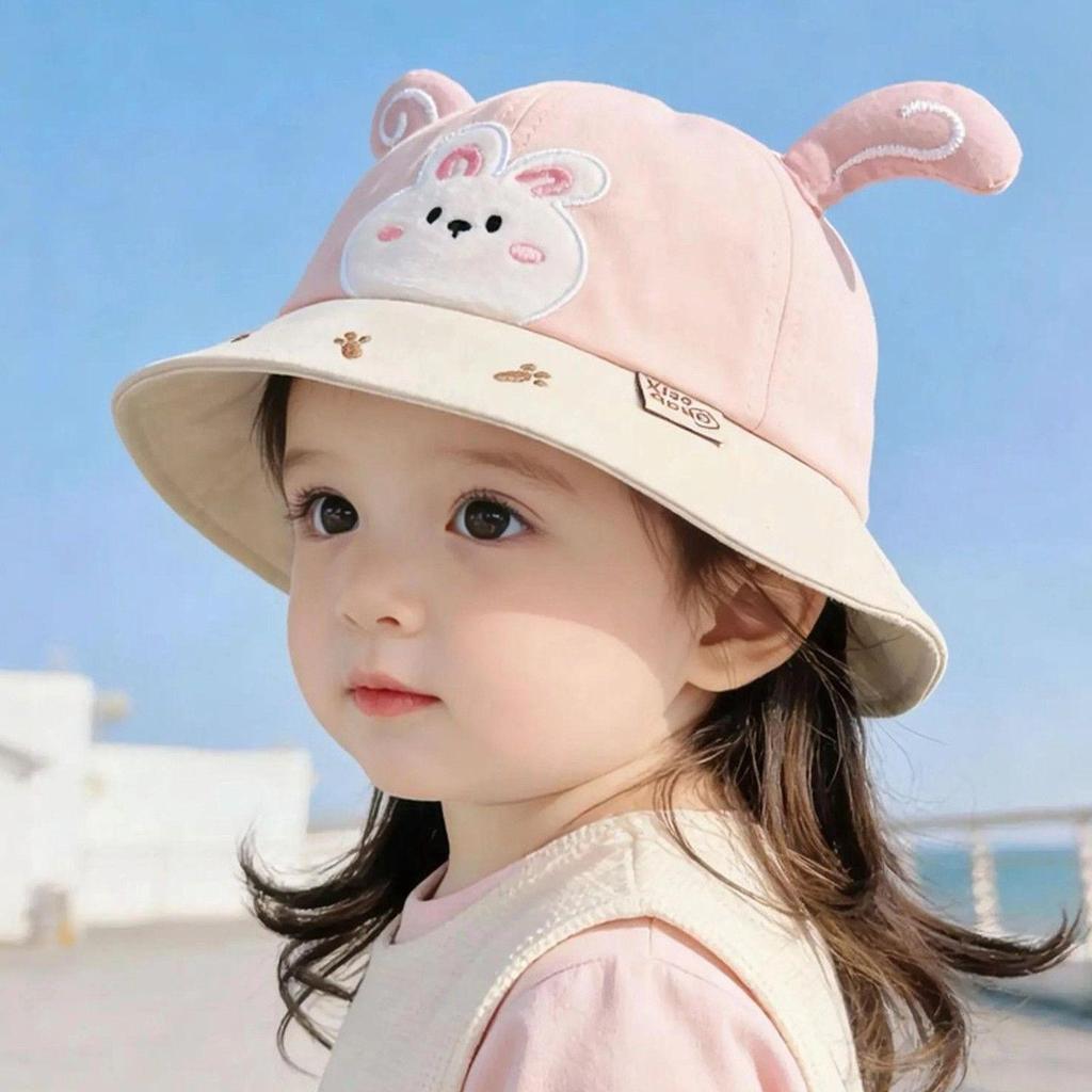 Windproof Baby Boys' Bucket Hat - Sun-Protective, Spring/Autumn Style for Outings & Beach
