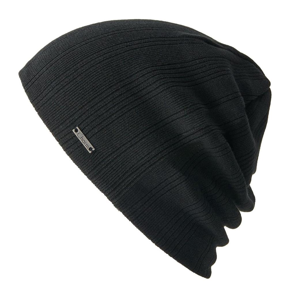 CHARM Made in Japan COOLMAX Knit Hat Sports Inner Cap [Free Size/Black] Moisture-Wicking, Quick-Drying,