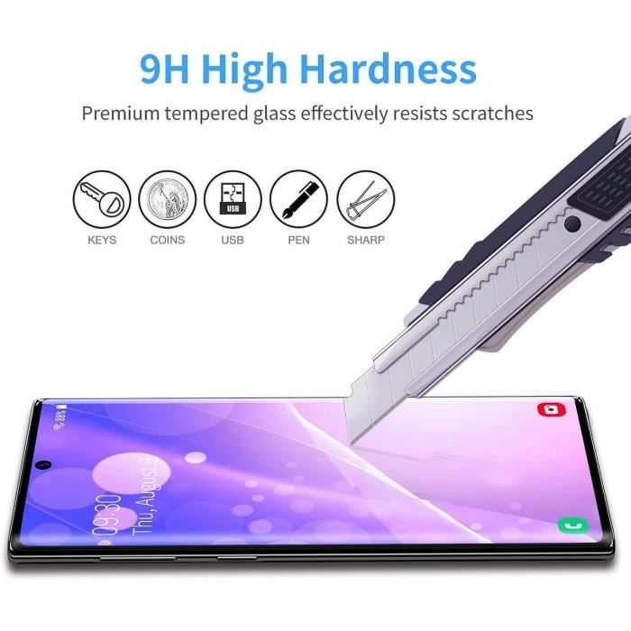 Verre trempé pour samsung note 20 - proshop - 3d fiable - 9h dureté - anti-rayures - noir