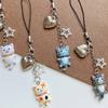 Practical Handmade Beadwork Cats Hanging Ornament Versatile Phone Charm Portable for Styles Upgrades Daily Use