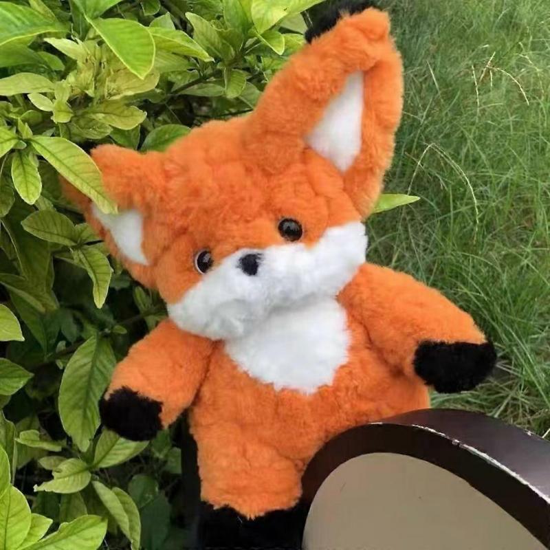 Adorable Big Tail Fox Plush Toy Stuffed Animal Soft Cuddly Comfort Doll