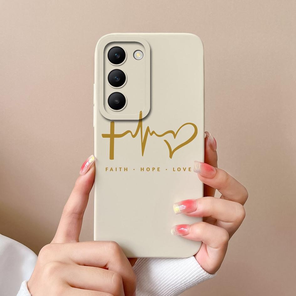 For Vivo Y100 (IDN) Y200e T3 V30 SE V30e V40 Pro Lite Phone Case Covers Lens Protection Soft Silicone Luxury Love Heart Pattern Housing For Vivo Shell
