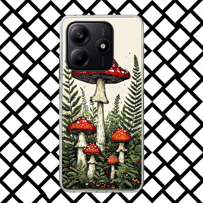 Colorful Mushroom Phone Case for Xiaomi Redmi Note 15 14 14S 13 12 12S 11 Pro Plus 11E 11T 11S 10S 5G Soft Cover Fundas Redmi No
