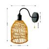 Wall Sconce Rattan Decoration Modern Interior Fixture Japanese Style for Stairs Corridor Hotel