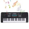 Btuty USB Electronic Organ, Electric Piano with Microphone, Black Digital Music Keyboard with Built-in Stereo Speaker, 16 Tones, 8 Rhythms, 6 Demo Son