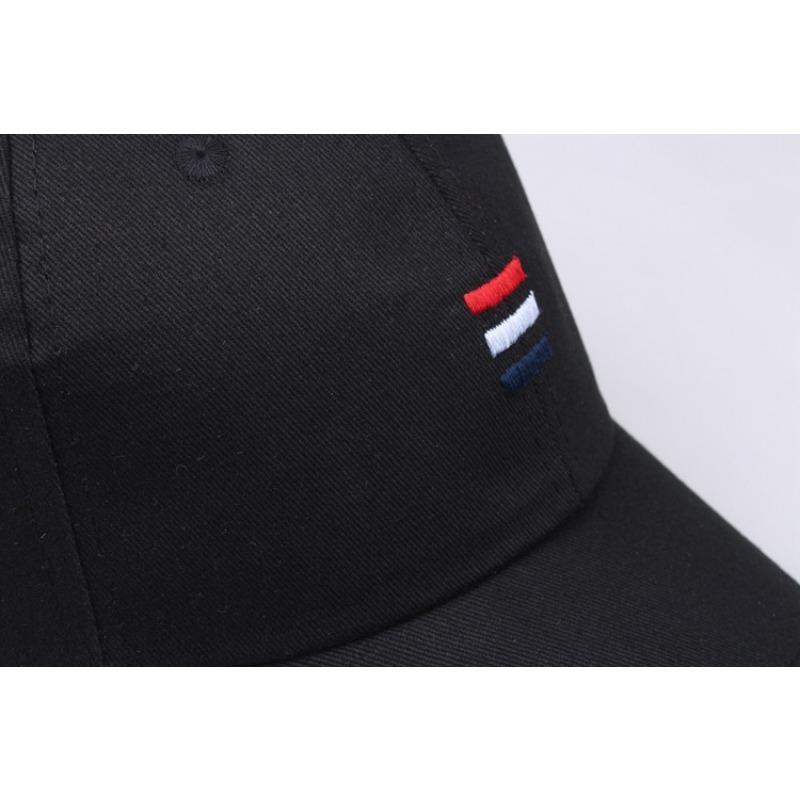 National Flag Adult Embroidered Cotton Polished Baseball Cap Spring Three Bars Curved Brim Cap